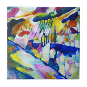 Carreau Paysage avec pluie par Wassily Kandinsky