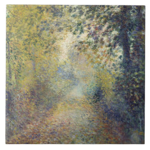 Carreau Paysage dans les bois (par Pierre-Auguste Renoir)