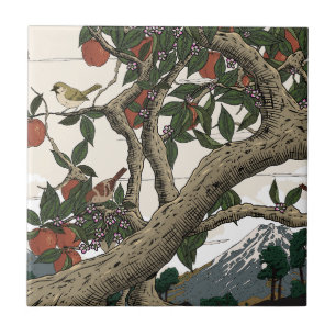 Carreau Paysage d'arbres fruitiers