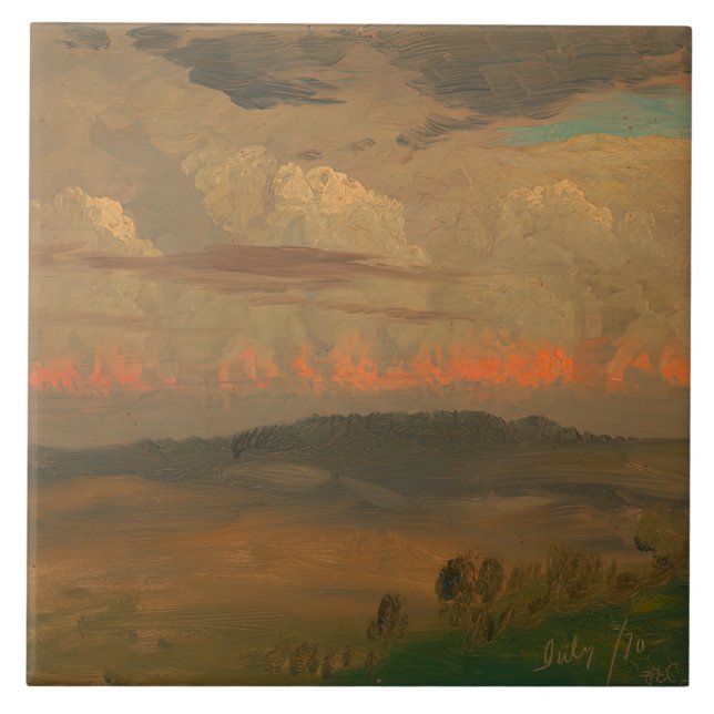 Carreau Paysage de la vallée de l'Hudson (Devant)