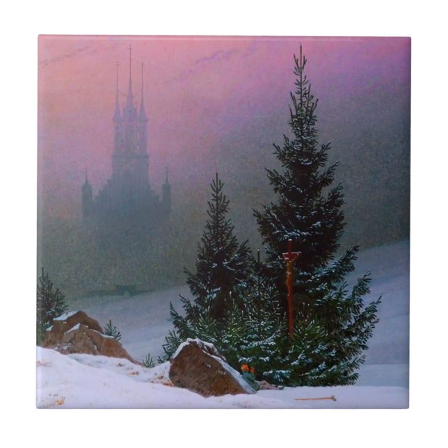 Carreau Paysage d'hiver Caspar David Friedrich (Devant)