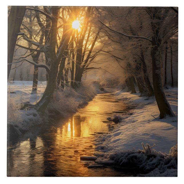 Carreau Paysage hivernal (généré par l'IA) (Devant)