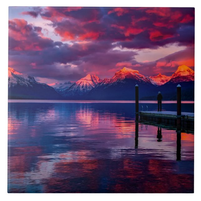 Carreau Paysage Montana de Mcdonald de lac (Devant)