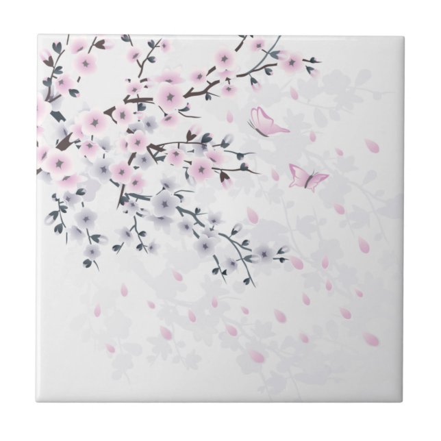 Carreau Paysage Pastel Cherry Blossom (Devant)