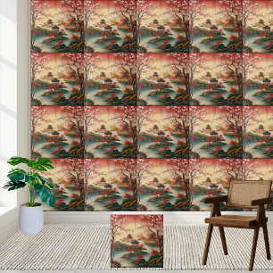 Carreau Paysage romantique asiatique Chinoiserie Carrelage