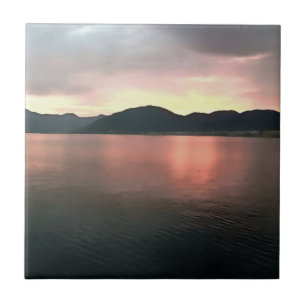 Carreau Paysage rose et bleu Ombre Sunset Reflections