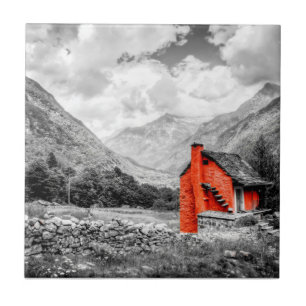 Carreau Paysage rural Photographie noir et blanc