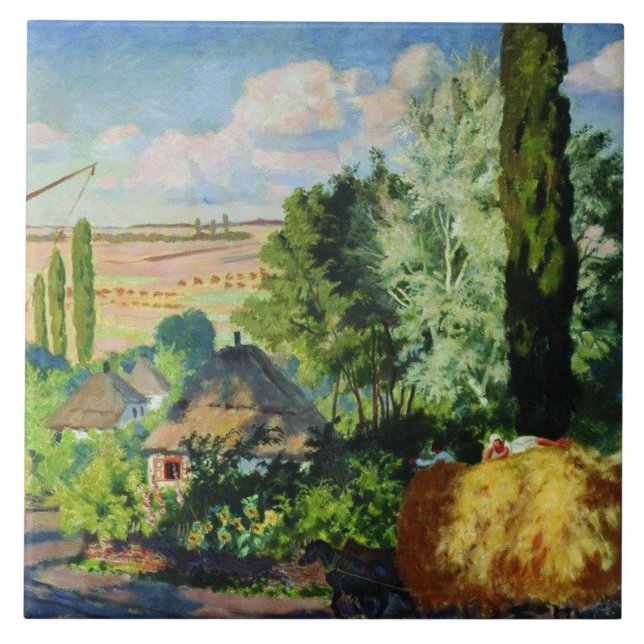 Carreau Paysage ukrainien (Fermes rurales) (Art de l'Ukrai (Devant)