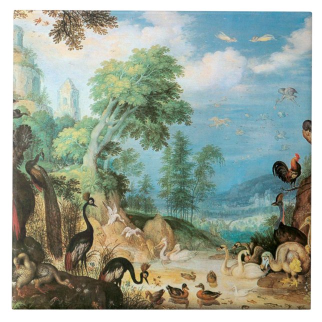 Carreau Paysage vintage de l'esclavage de Roelant avec ois (Devant)