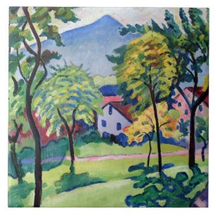 Carreau Paysage vintage du Tegernsee Août Macke