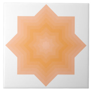 Carreau Peach Blaze Orange Stars en céramique