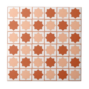 Carreau Peach Fuzz Terracota Motif géométrique islamique