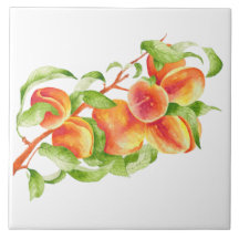 'Peach Paradise' sur un carrelage en céramique