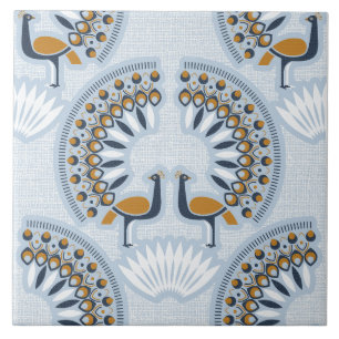 Carreau Peacock Art déco rétro