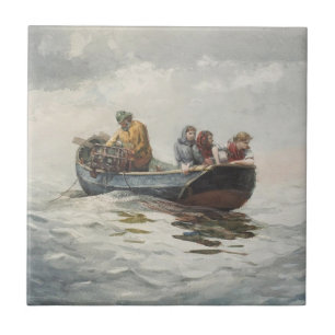 Carreau Pêche au crabe (par Winslow Homer)