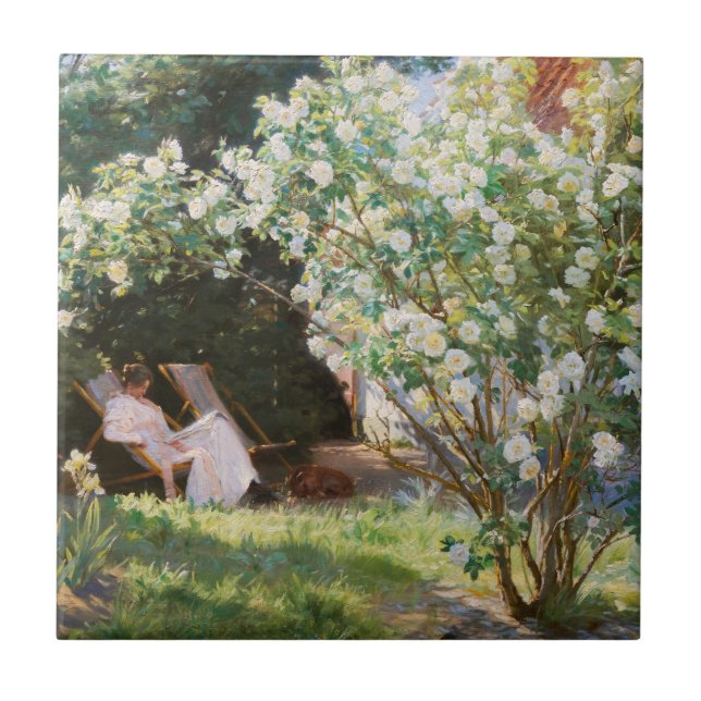 Carreau Peder Severin Kroyer - Roses (Devant)