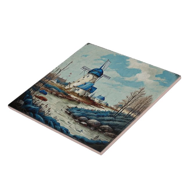 Carreau Peinture à l'huile des paysages marins marins mari (Côté)