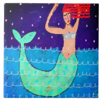 Peinture Abstraite de la sirène de minuit