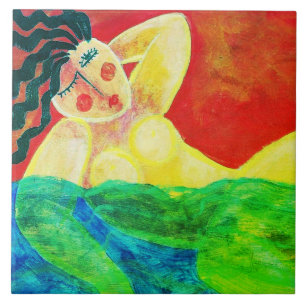 Carreau Peinture acrylique Abstraite de goutte maigre