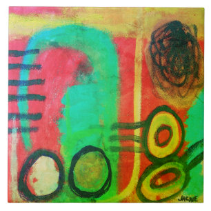 Carreau Peinture acrylique Abstraite unique