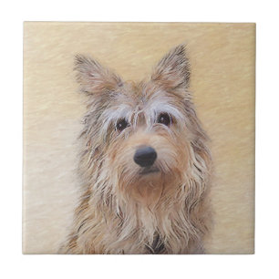 Carreau Peinture Berger Picard - Joli art original chien