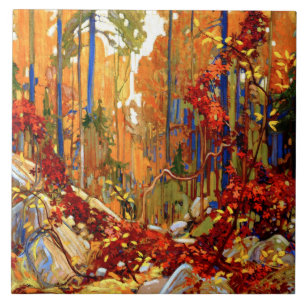 Carreau peinture d'art de la Garland d'automne,