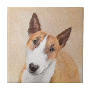 Carreau Peinture de Bull Terrier Miniature - Originale et 
