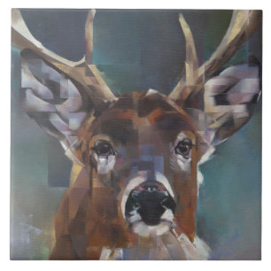 Carreau Peinture de cerfs d'art, Carrelage en céramique