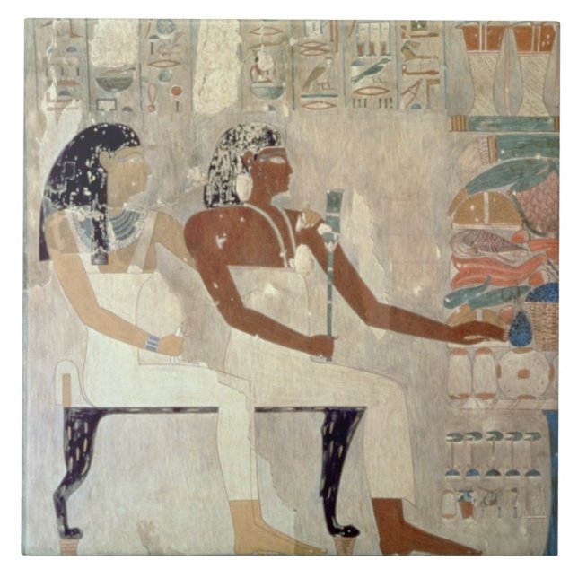 Carreau Peinture de mur de la tombe de Rekhmire, Thebes, d (Devant)