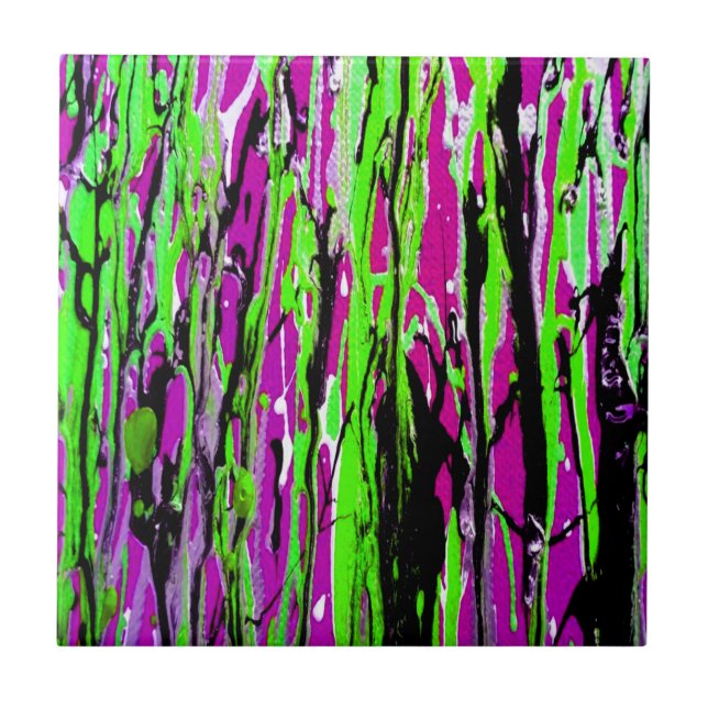 Carreau Peinture de Neon Paint Purple Vert et Noir (Devant)