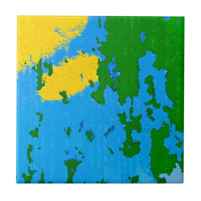 Carreau Peinture de Peeling Rustique cool (Devant)