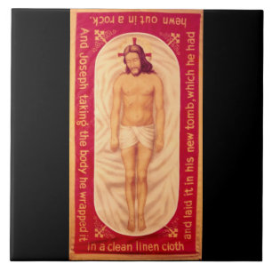 Carreau Peinture de tuile de beaux-arts du Christ