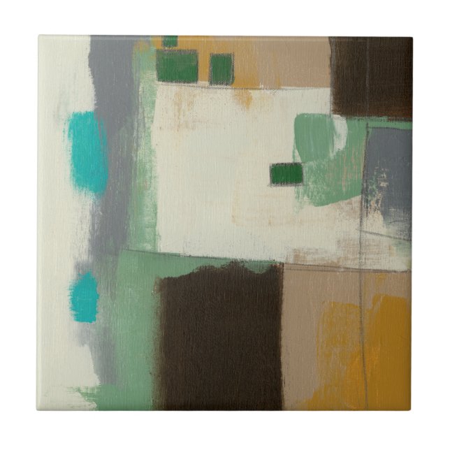 Carreau Peinture expressionniste avec pointes de brosse lo (Devant)