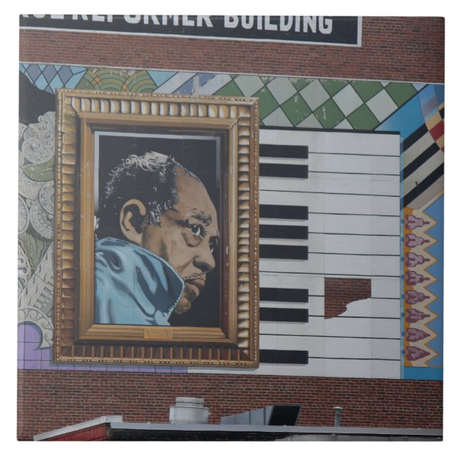 Carreau Peinture murale de mur de Duke Ellington, point de (Devant)