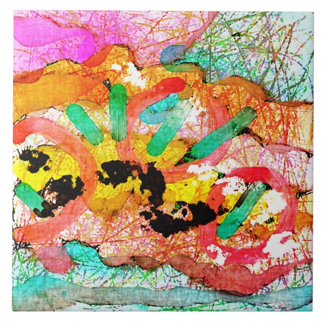 Carreau Peinture numérique Abstraite sans titre 2 (Devant)