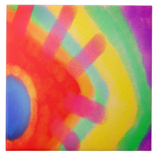 Carreau Peinture numérique Abstraite Sunspot