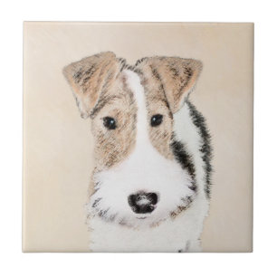 Carreau Peinture Terrier de Renard de fil - Cute Original 