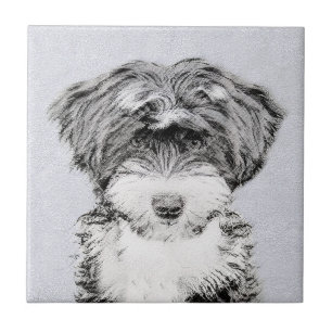 Carreau Peinture Tibétaine Terrier - Cute Original Chien A