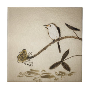 Carreau Peinture traditionnelle chinoise d'encre avec des