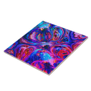 Carreau Peintures à teintes pourpres modernes