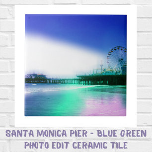 Carreau Père Noël Monica Pier - Blue Green Photo Edit
