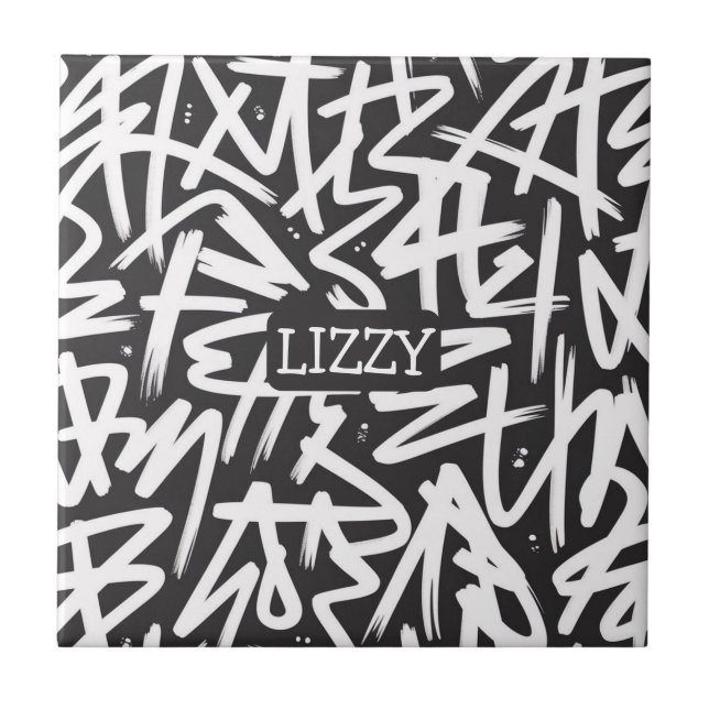 Carreau Personalized Graffiti Name Pattern — Custom Urban (Devant)