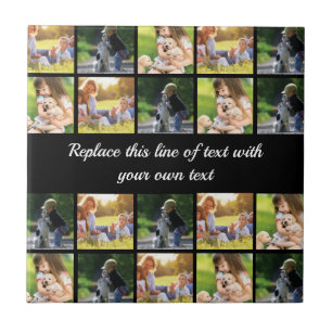 Carreau Personnaliser le collage photo et le texte