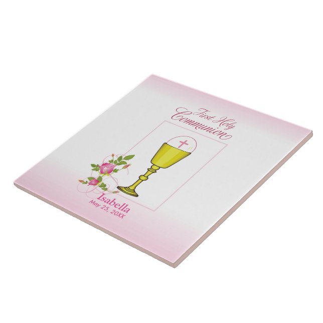 Carreau Personnaliser le nom de la fille Pink First Holy C (Côté)