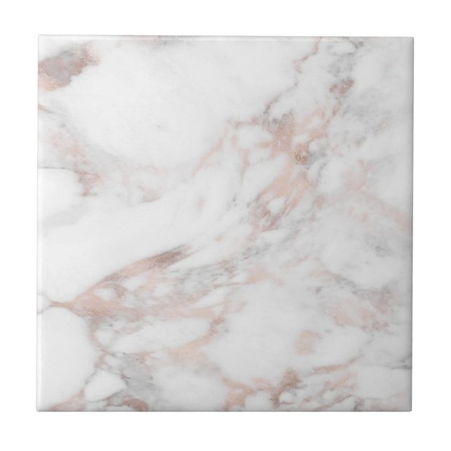 Carreau Personnaliser Rose Gold Marble Modèle professionne (Devant)