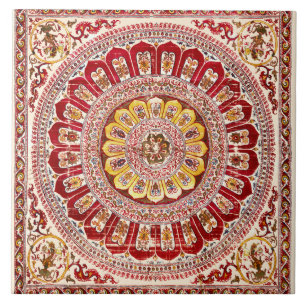 Carreau Pétale de Lotus Blossom de l'Inde antique