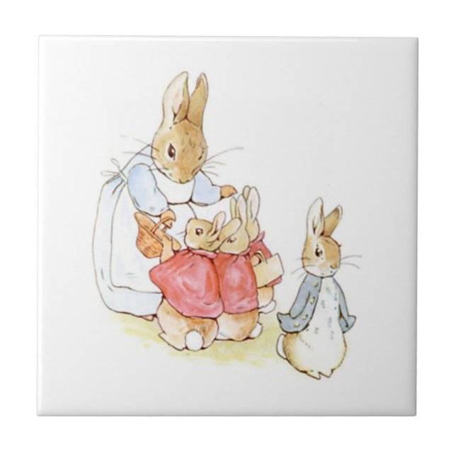 Carreau Peter Rabbit et ses soeurs (par Beatrix Potter) (Devant)