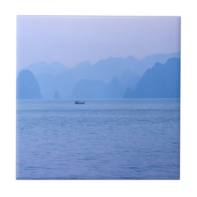 Carreau Petit bateau de pêche à Ha Long Bay - Vietnam, Asi (Devant)