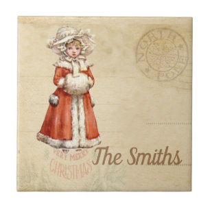 Carreau Petit Caroleur victorien Noël personnalisé