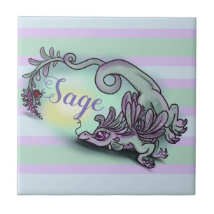 Carreau Petit Dragon de Jardin d'Herbes ~sage